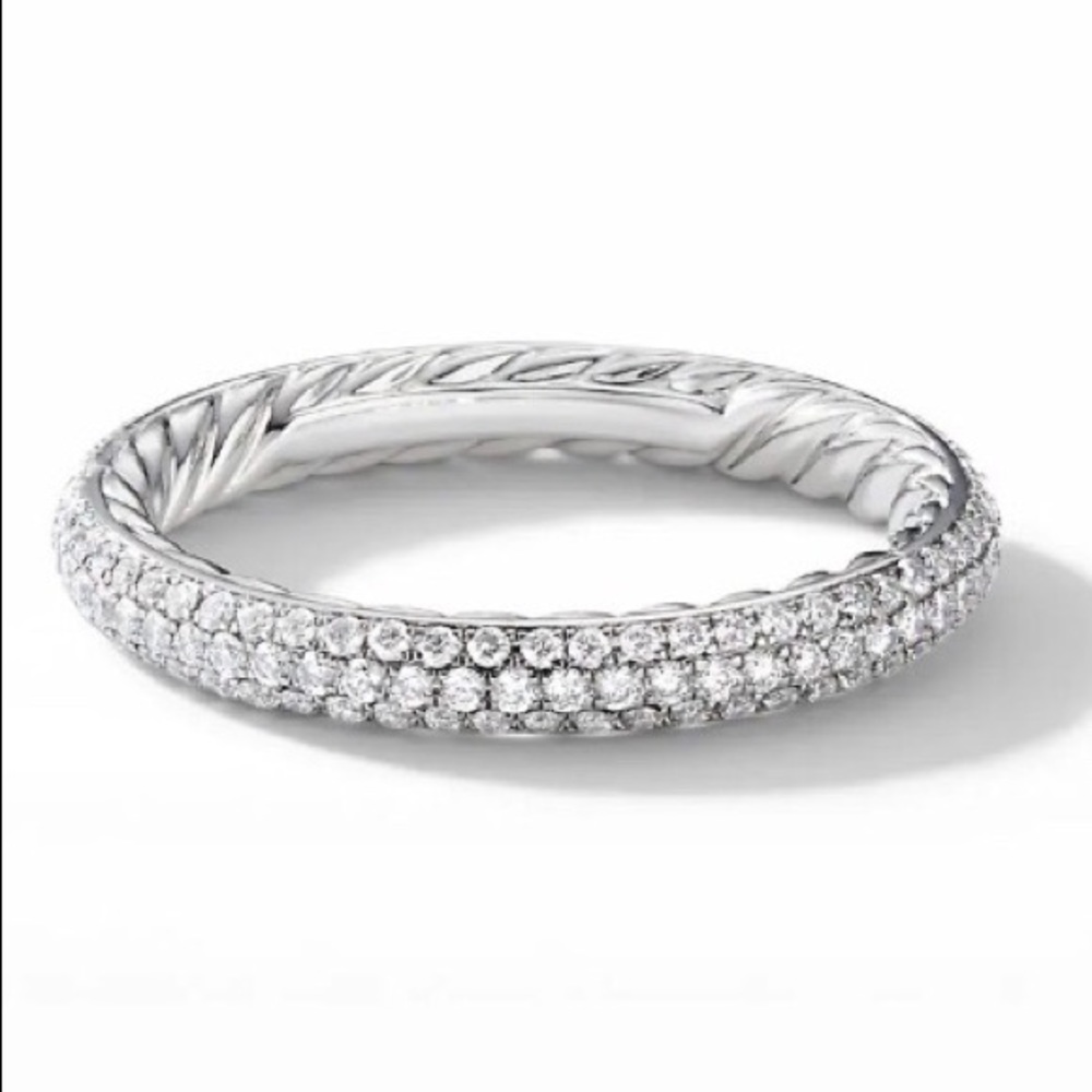 DAVID YURMAN, Eden band w/ diamonds in platinum